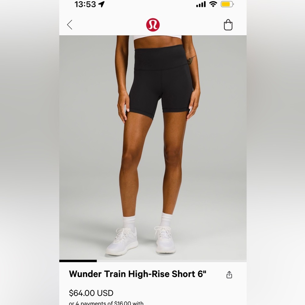 Lululemon Wunder Under high rise short 6”